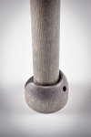 Dřevěný terčík pro tyč Ø 28 mm odstín Šedí