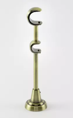 Kovový držák galvanizovaný dvoutyčový Ø 25/19 mm Antická zlatá
