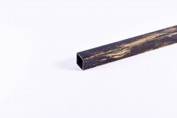 Quatro tyč 20x20 mm patinovaná farba Čierno-zlatá 160 cm