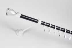 Garnyže kovová jednotyčová Ø 25 mm dvoubarevná Černá-Bílá