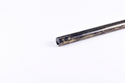 Tyč hliníková kolajničková Profil H Ø 19 mm patinovaná Čierno-zlatá 110 cm