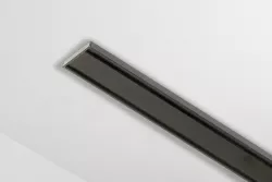 Alumínium kétsoros mennyezeti Slim függönysín tartozék nélkül Fekete 120 cm 