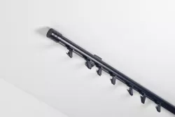 Garniža hliníková kolajničková Profil H Ø 19 mm jednoitá do stropu Čierna
