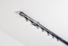 Garniža hliníková kolajničková Profil H Ø 19 mm jednoitá do stropu patinovaná Čierno-strieborná