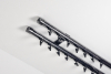 Garniža hliníková kolajničková Profil H Ø 19 mm dvojitá do stropu patinovaná Čierno-strieborná