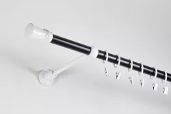 Garniža kovová jednotyčová Ø 16 mm dvojfarebná Čierna-Biela