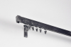 Alumínium belsősínes egysoros karnis Profil 35 patinázott színe Fekete-ezüst