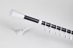 Garnyže kovová jednotyčová Ø 19 mm dvoubarevná Černá-Bílá