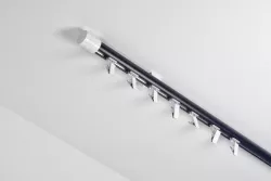 Garniža hliníková kolajničková Profil H Ø 19 mm jednoitá do stropu dvojfarebná Čierna-Biela