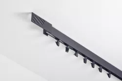 Garniža hliníková kolajničková Profil 35 jednoitá do stropu Čierna