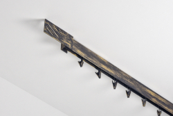 Garniža hliníková kolajničková Profil 35 jednoitá do stropu patinovaná Čierno-zlatá