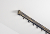 Alumínium belsősínes egysoros mennyezeti karnis Profil 35 patinázott színe Fekete-arany