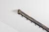 Alumínium belsősínes egysoros mennyezeti karnis Profil 35 patinázott színe Fekete-arany