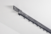 Alumínium belsősínes egysoros mennyezeti karnis Profil 35 patinázott színe Fekete-ezüst