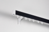 Alumínium belsősínes egysoros karnis  Profil 35 kétszinű Fekete-Fehér