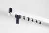 Alumínium belsősínes egysoros karnis  Profil 35 kétszinű Fehér-Fekete