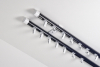 Garnýž hliníkový kolejničkový Profil H Ø 19/19 mm dvoutyčová do stropu dvoubarevná Černá-Bílá