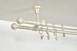 Garnyže kovová patinovaná dvoutyčová do stropu Ø 16/16 mm barva Vintage-zlatá