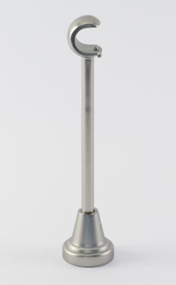 Kovový držiak galvanizovaný jednotyčový Ø 16 mm Satin nikel