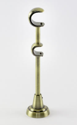 Kovový držiak galvanizovaný dvojtyčový Ø 25/16 mm Antické zlato