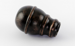Patinázott végzáró Hosszabbított gömb Ø 25 mm Fekete-vörösréz