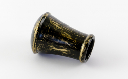 Koncovka patinovaná Cilinder Ø 25 mm Černo-zlatá 