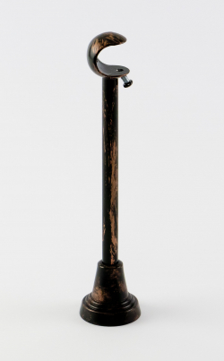 Patinovaný kovový držák jednotyčový Ø 16 mm Černo-měděná