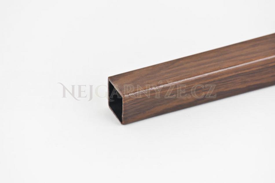 Quatro tyč 20x20 mm barva imitace Ořechového dřeva 140 cm