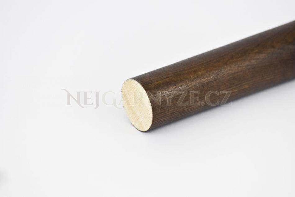 Dřevěná tyč Ø 28 mm barva Ořech 200 cm