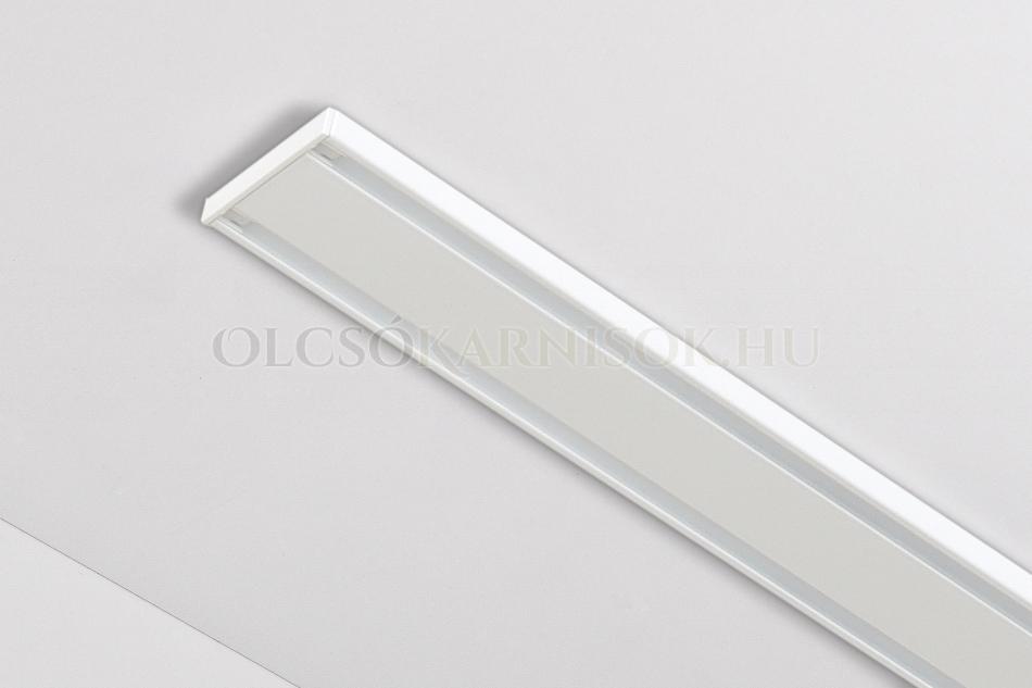 Alumínium kétsoros mennyezeti Slim függönysín tartozék nélkül Fehér 130 cm 