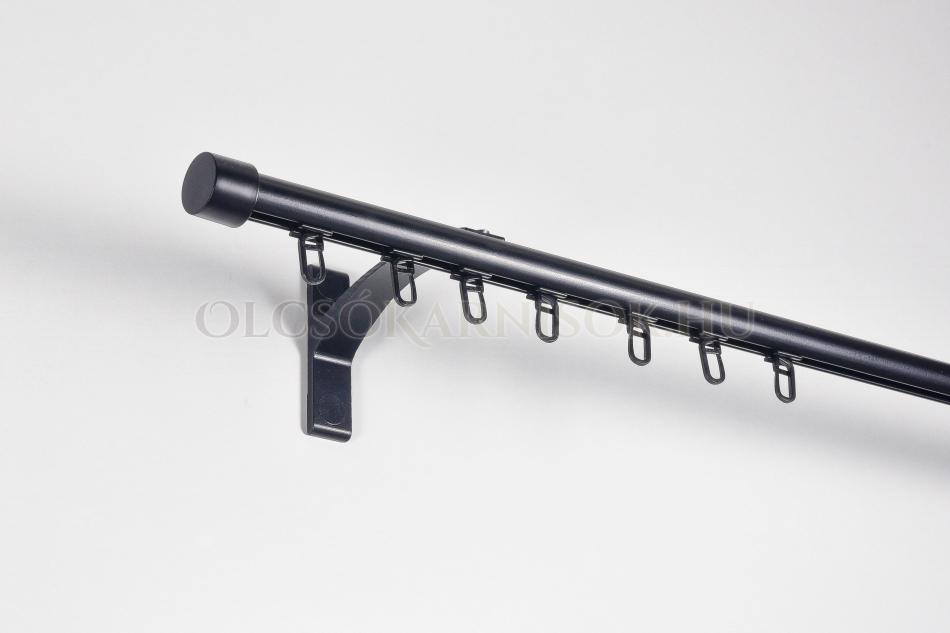 Alumínium belsősínes egysoros karnis Profil H Ø 19 mm Fekete