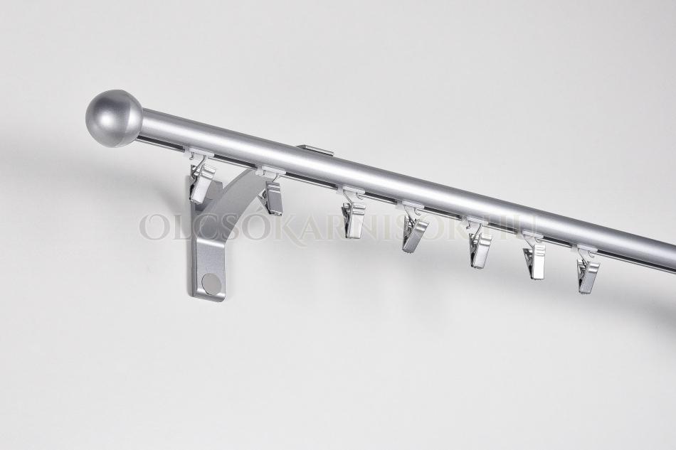 Alumínium belsősínes egysoros karnis Profil H Ø 19 mm Matt króm
