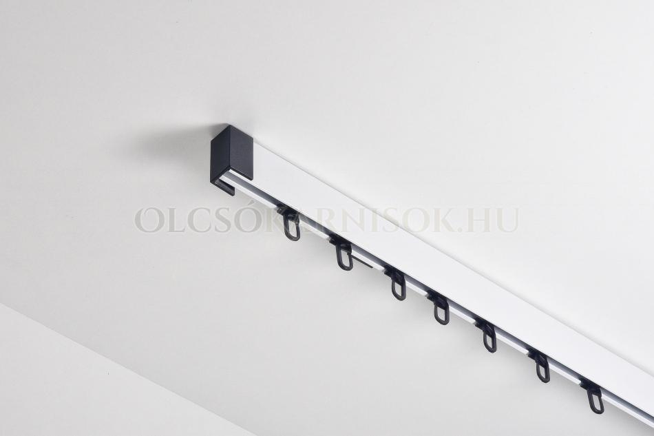 Alumínium belsősínes egysoros mennyezeti Profil 35 kétszinű Fehér-Fekete