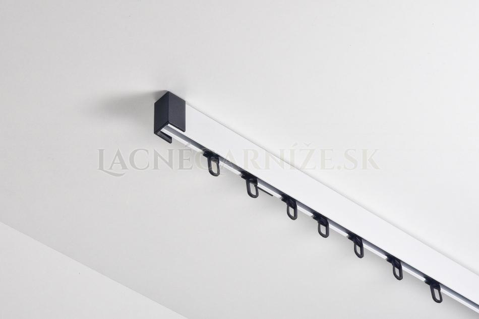 Garniža hliníková kolajničková Profil 35 jednoitá do stropu dvojfarebná Biela-Čierna