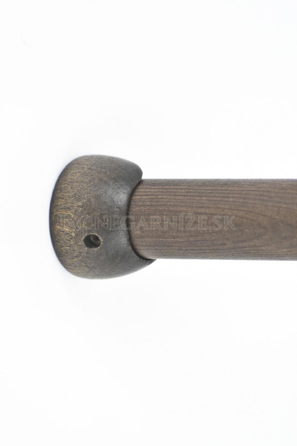 Drevený terčík pre tyč Ø 28 mm odtieň Orech
